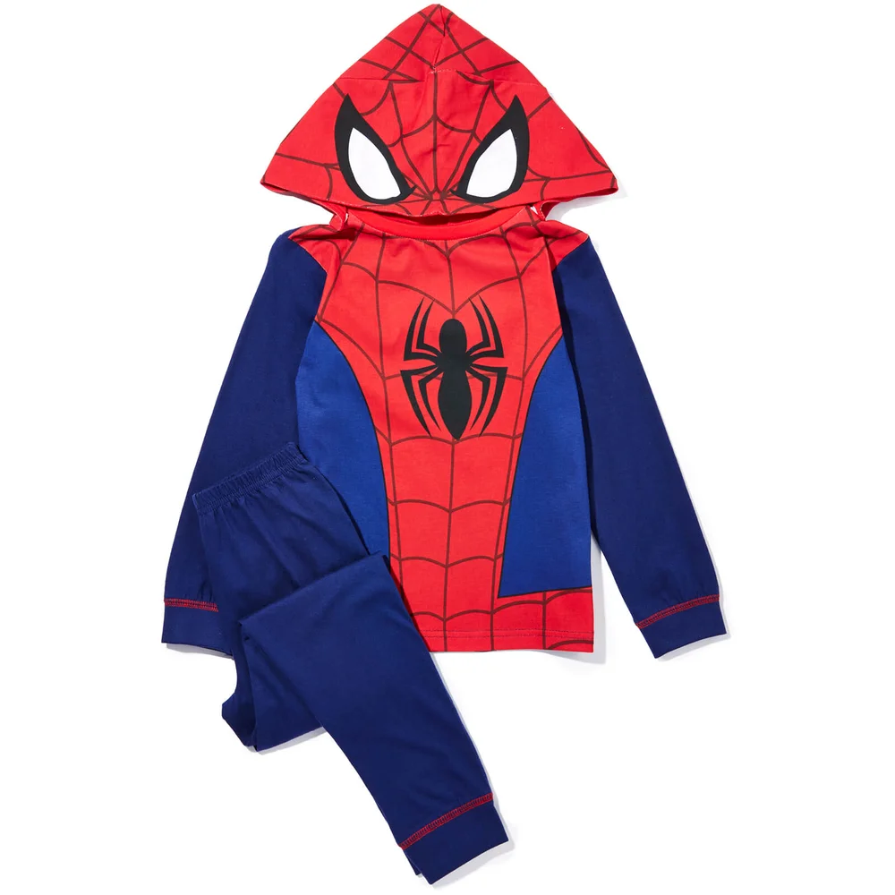 Marvel Boys' Spiderman Novelty Hoody Pyjamas - Blue - 2-3 years - Blue Image 1