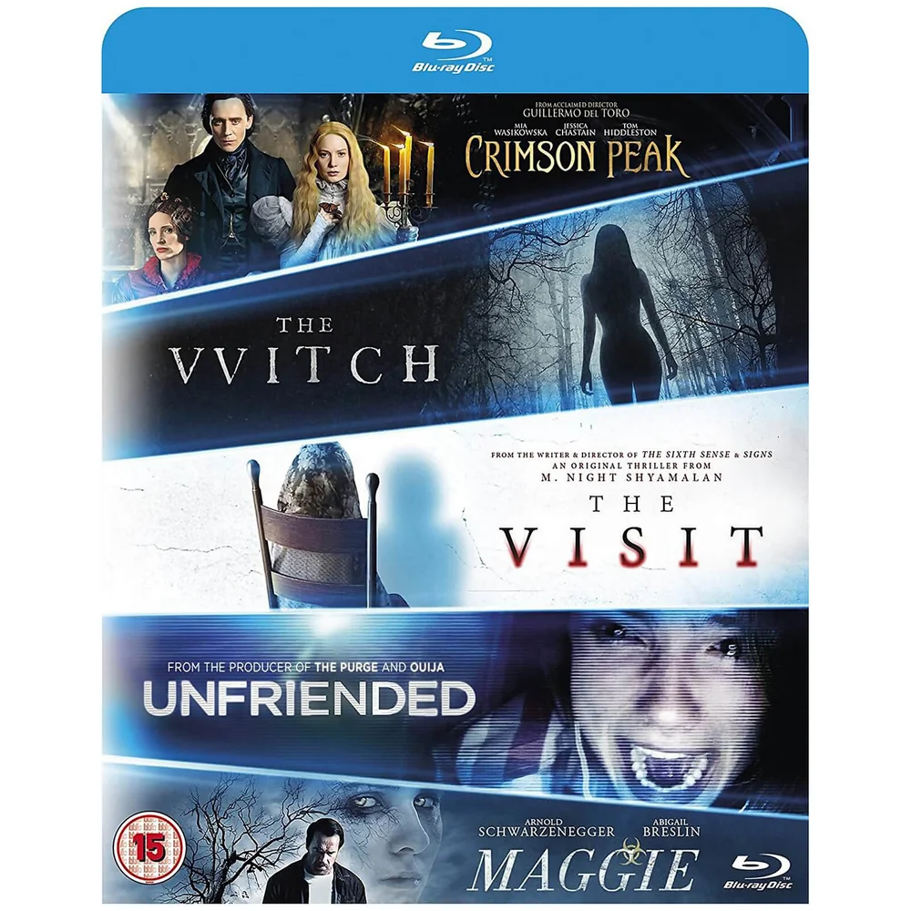 Blu-ray Starter Pack Includes The Witch/Crimson Peak/Maggie/The Visit/Unfriended Image 1