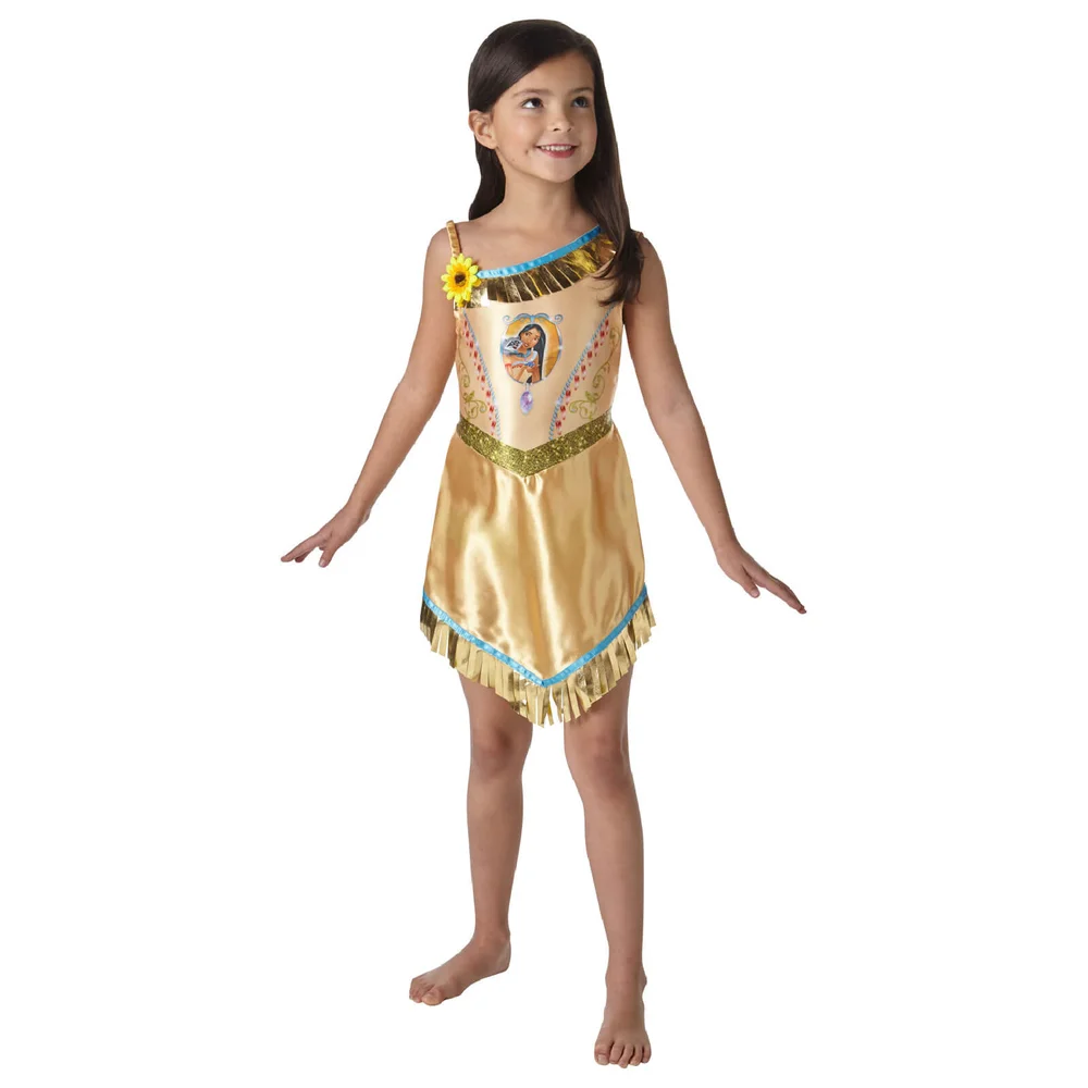 Disney Girls' Pocahontas Fancy Dress Costume - S - Gold Image 1