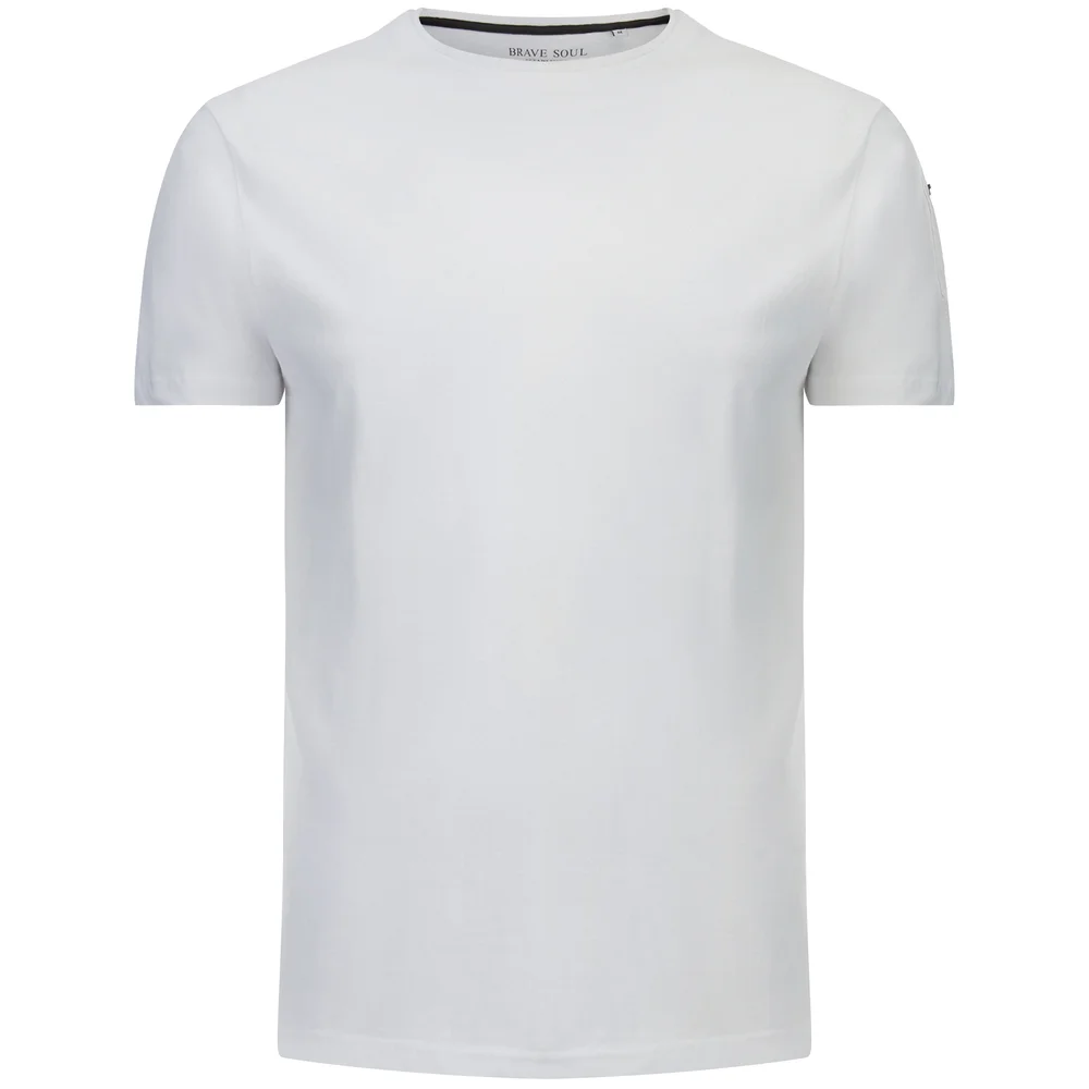 Brave Soul Men's Kershaw Pocket Sleeve T-Shirt - Optic White - S - White Image 1