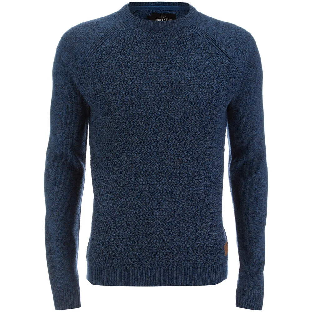 Threadbare Men's Chartwell Raglan Jumper - Teal - S - Blue Image 1