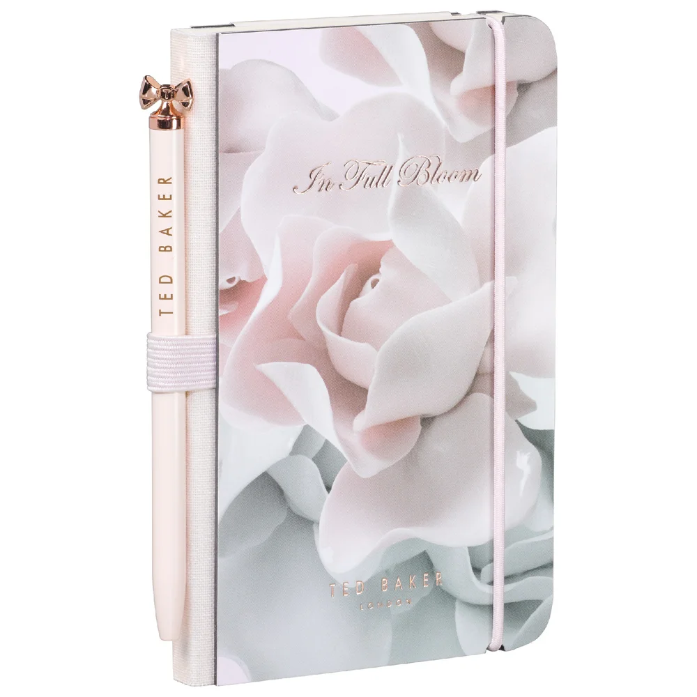 Ted Baker Mini Notebook and Pen - Porcelain Rose Image 1