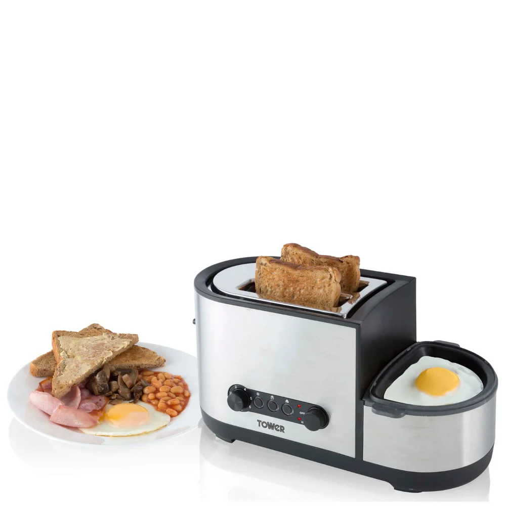Tower T20012 Toaster with Egg Cooker Image 1