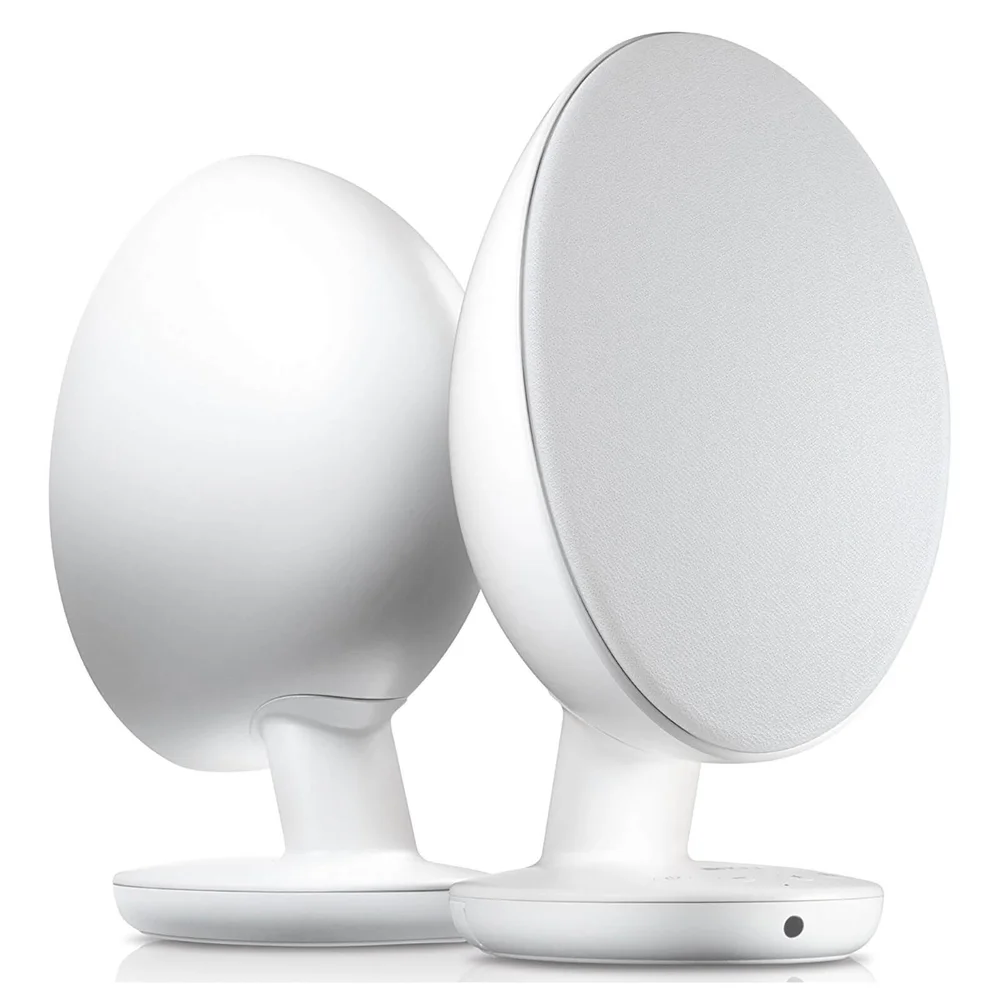 KEF EGG Bluetooth Stereo Speakers - White Image 1