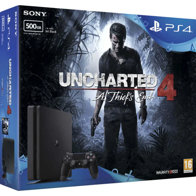 PlayStation 4 Slim 500GB with Uncharted 4 and FIFA 17