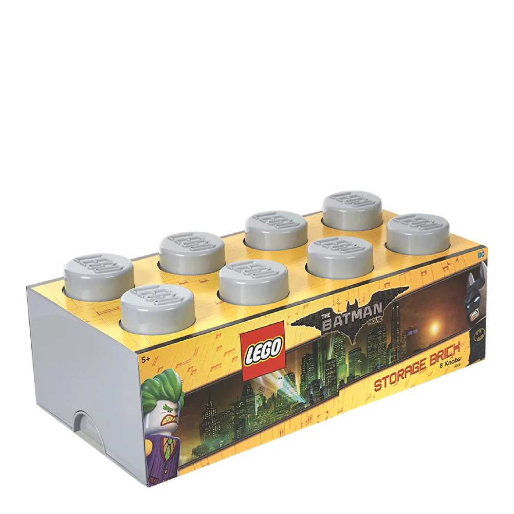 LEGO Batman Storage Brick 8 - Medium Stone Grey Image 1