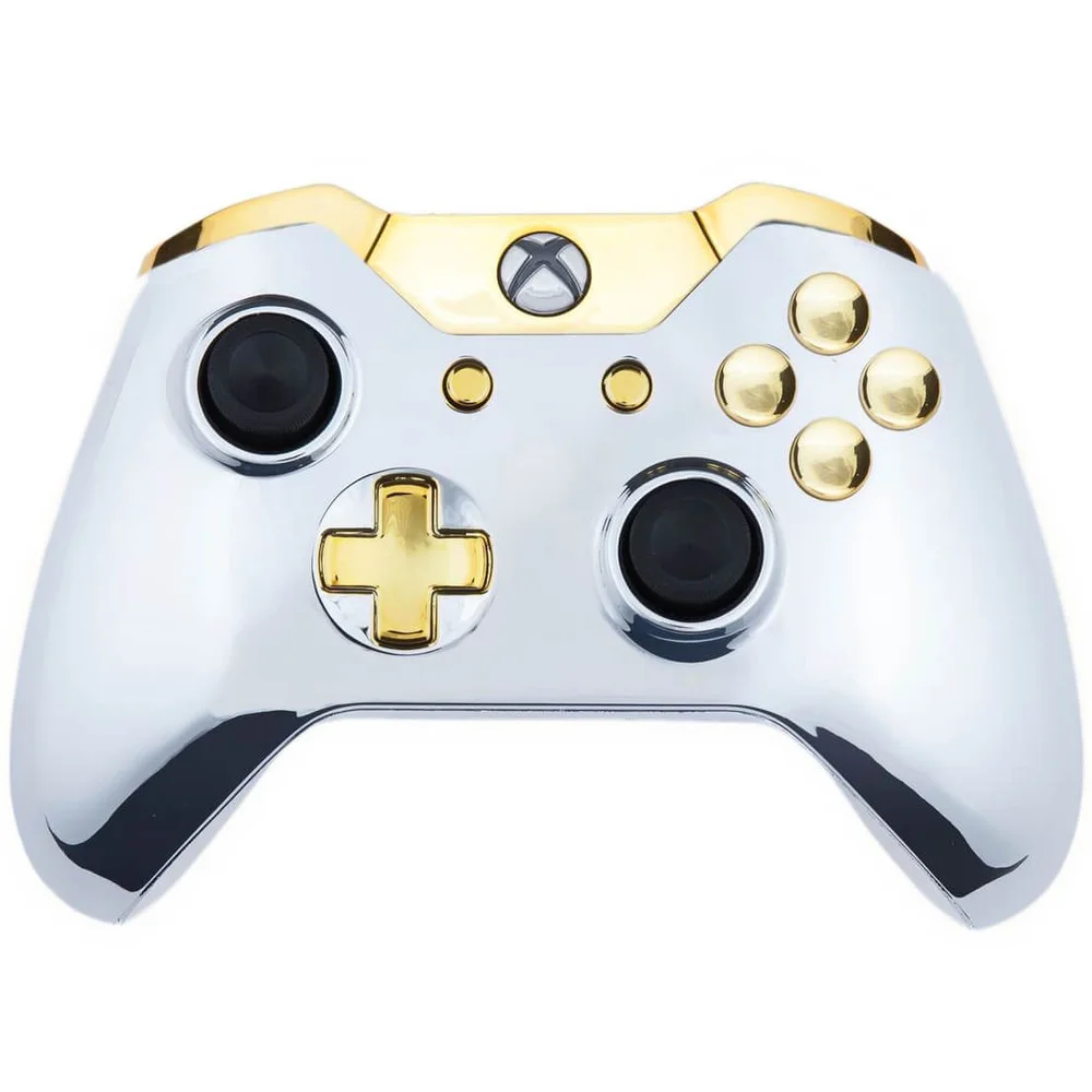Xbox One Controller - Chrome Silver & Gold Buttons Image 1