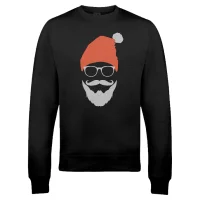Cool Santa Christmas Sweatshirt - Black - undefined undefined