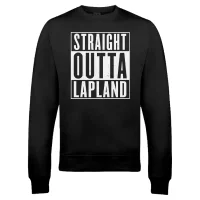 Straight Outta Lapland Christmas Sweatshirt - Black