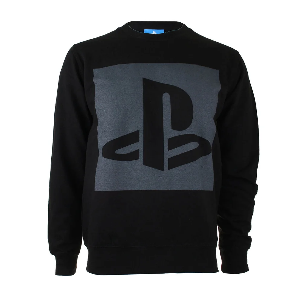 PlayStation Men's Block Logo Sweatshirt - Black - S - Black Image 1