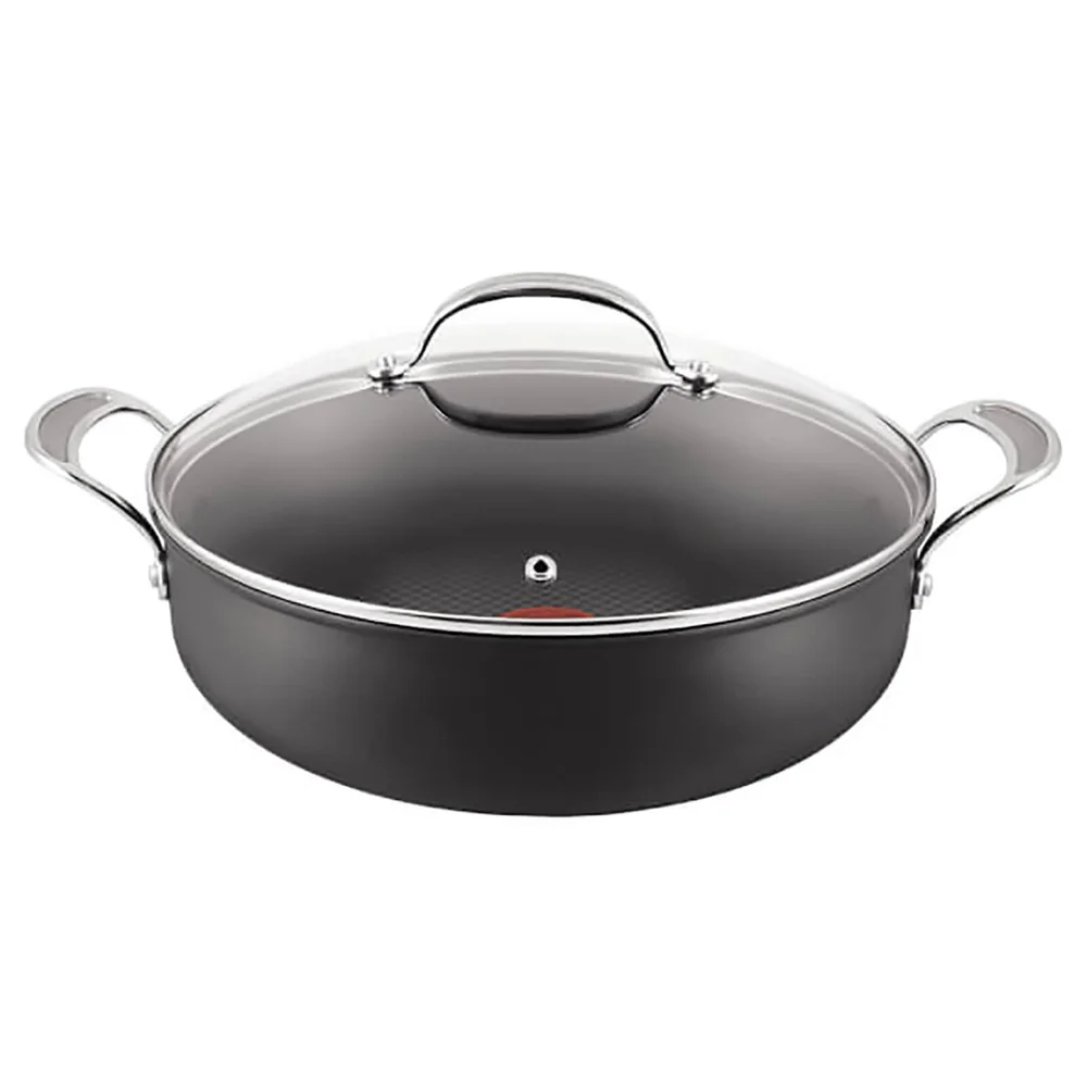 Jamie Oliver by Tefal Hard Anodised Non-Stick Shallow Pan with Lid - 30cm Image 1