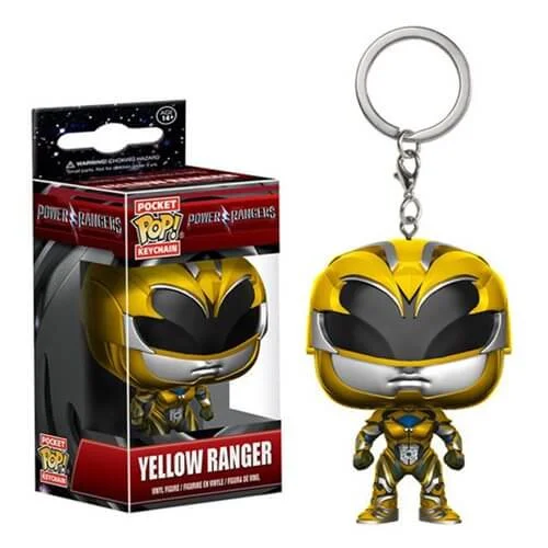 Power Rangers Movie Yellow Ranger Pocket Pop! Key Chain Image 1