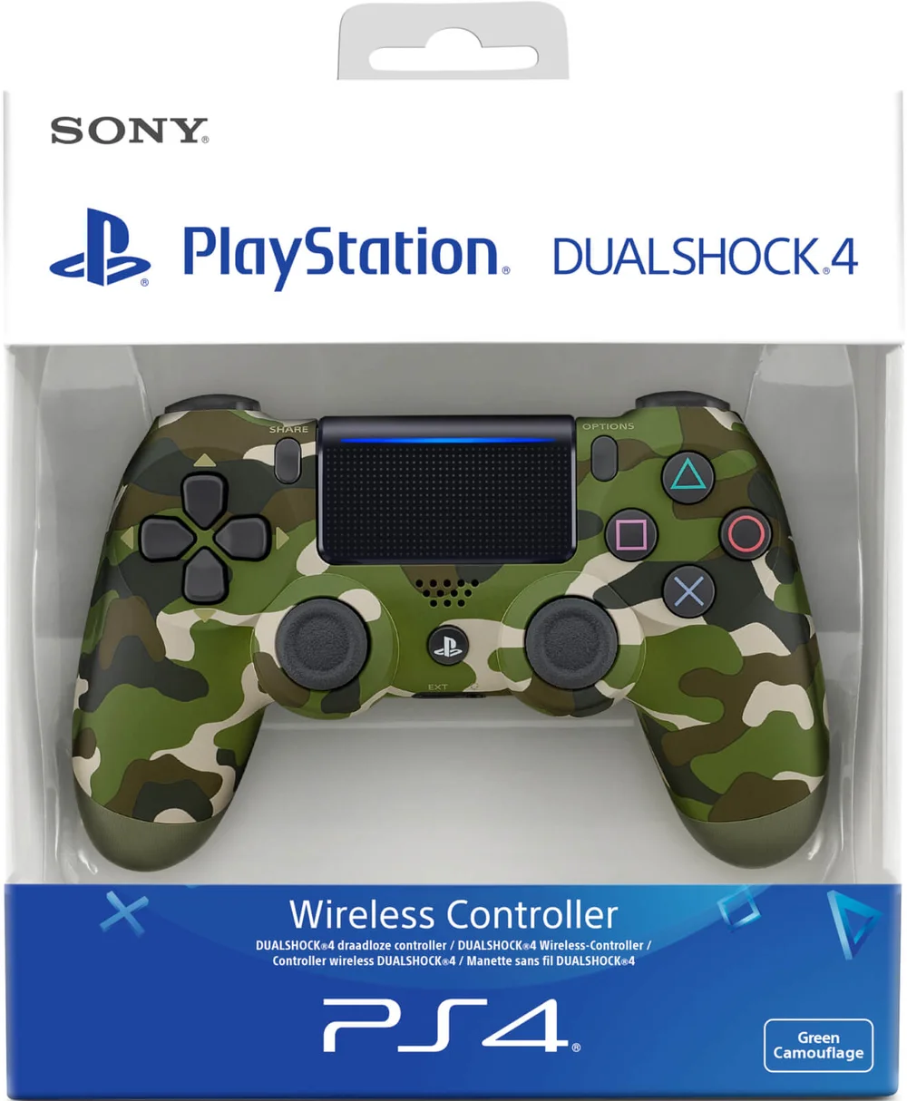 Sony PlayStation 4 DualShock 4 V2 Green Camouflage Image 1