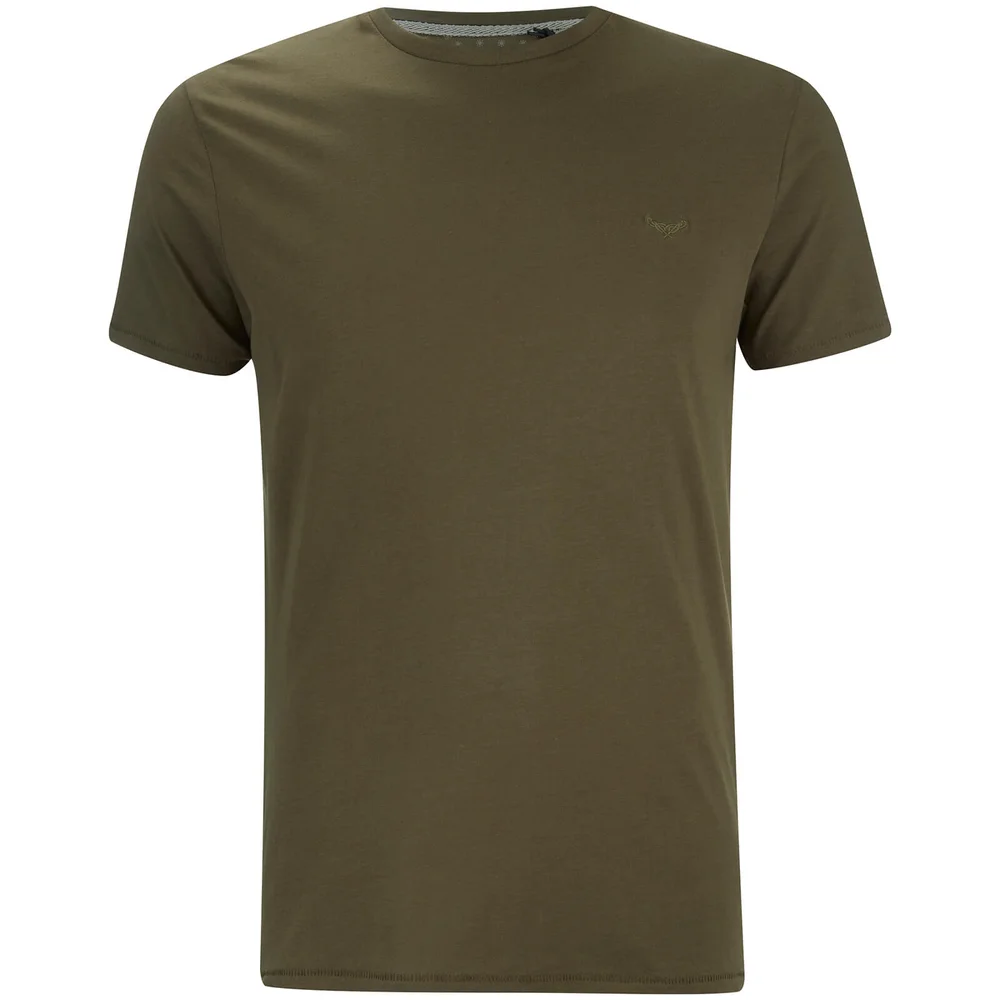 Threadbare Men's William Crew Neck T-Shirt - Khaki - S - Green Image 1
