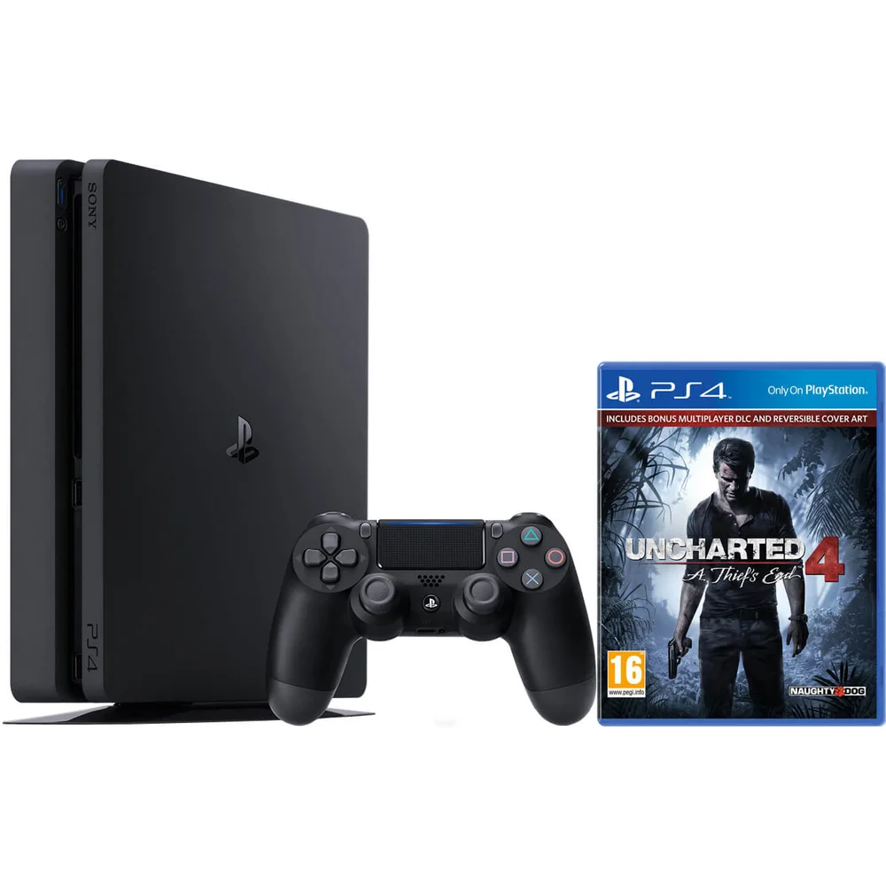 Sony PlayStation 4 Slim 500GB Console - Includes Uncharted 4 Image 1