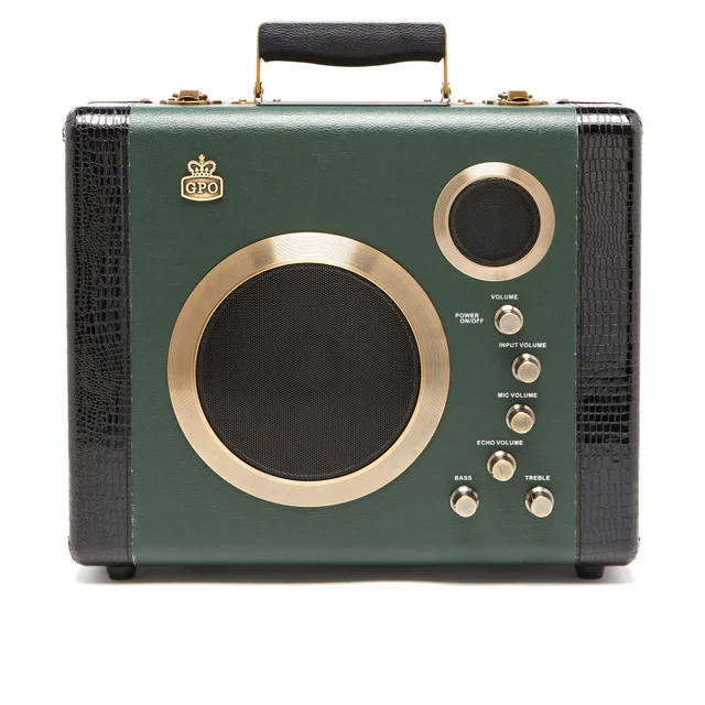 GPO Retro Manga Bluetooth Speaker and Guitar Amp - Green/Black