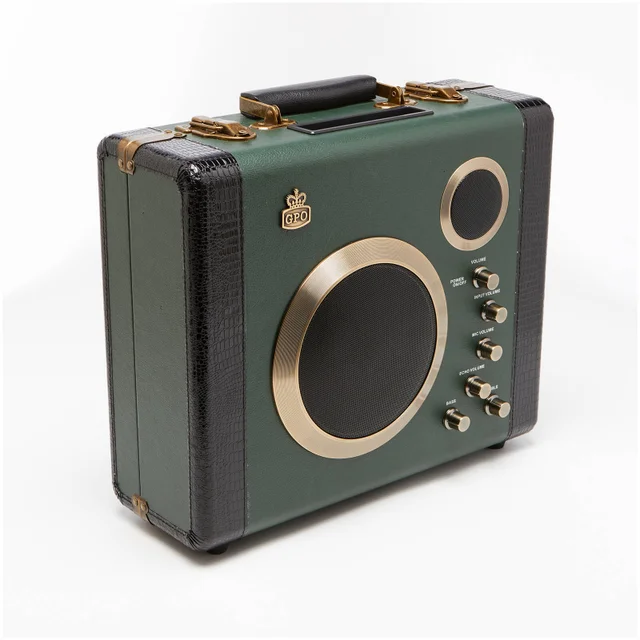 GPO Retro Manga Bluetooth Speaker and Guitar Amp - Green/Black