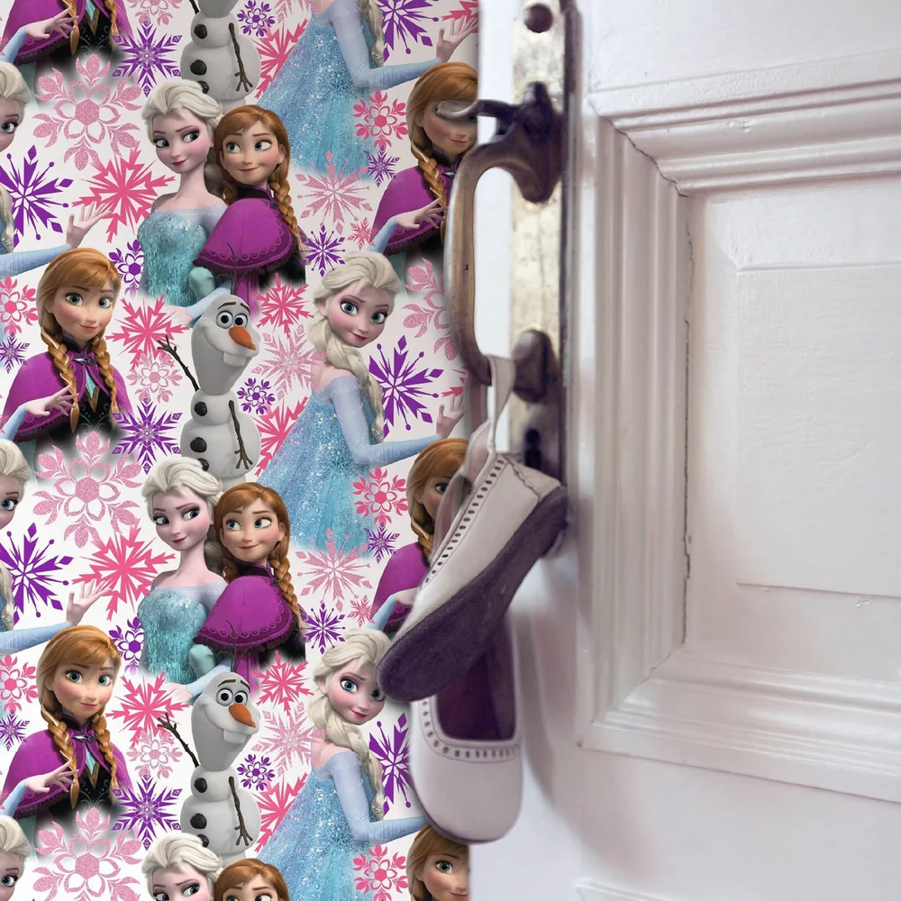 Disney Frozen Anna Elsa Pink Shimmer Wallpaper Image 1