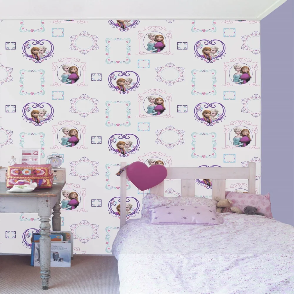 Disney Frozen Elsa & Anna Frames Wallpaper Image 1