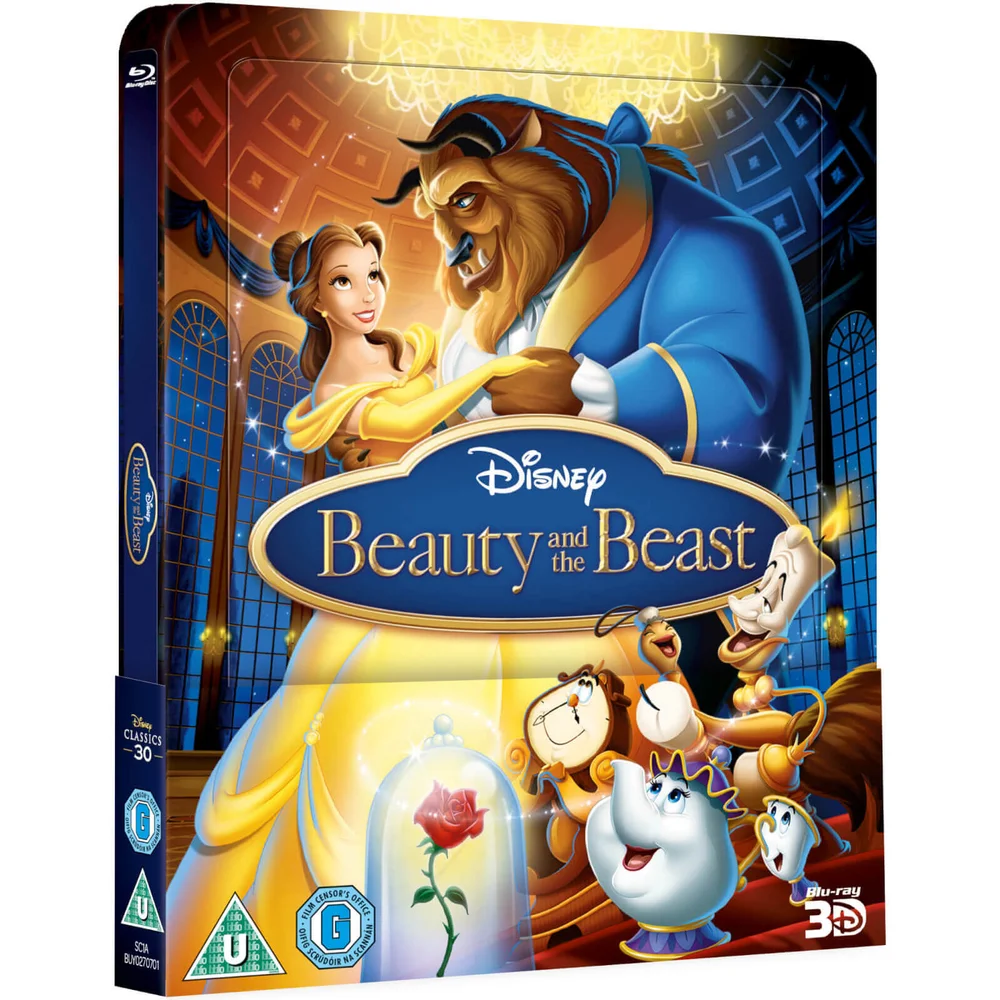 Beauty & The Beast 3D (Includes 2D Version) Zavvi Exclusive Lenticular Edition Steelbook Image 1