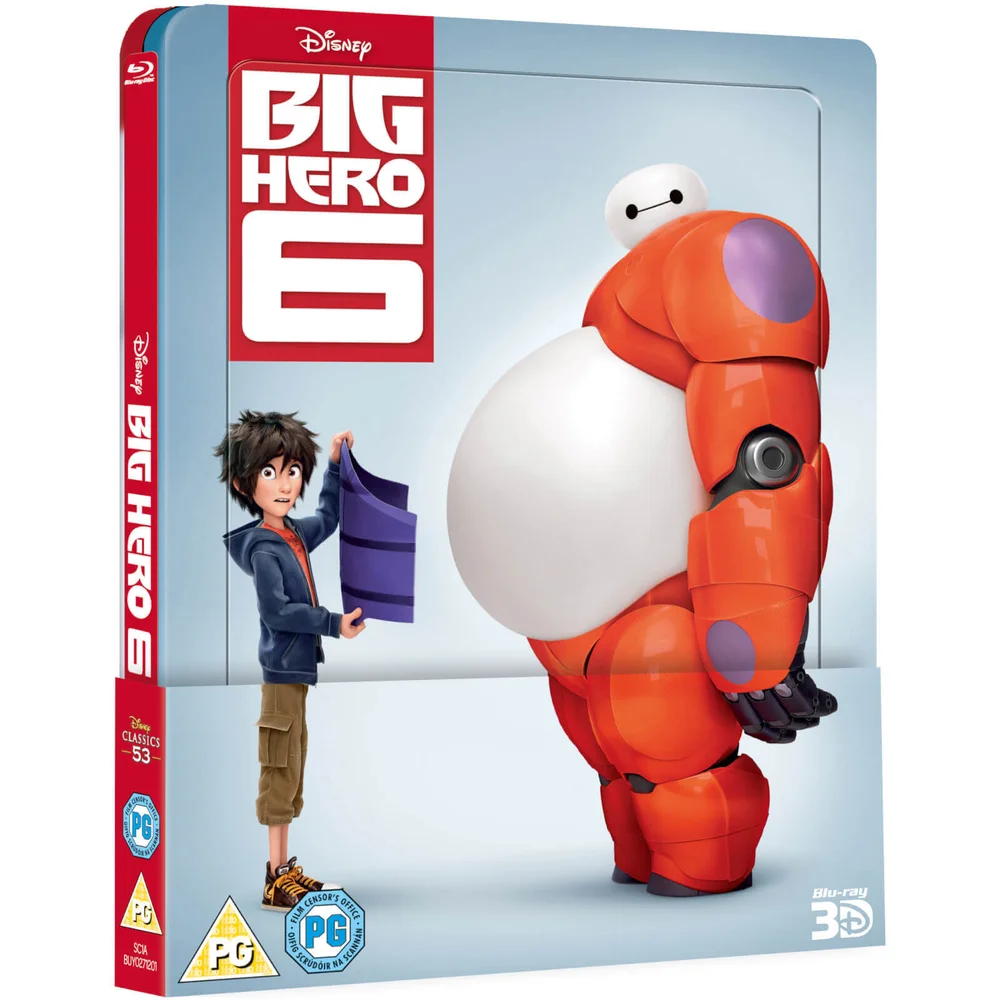Big Hero 6 3D (Includes 2D Version) Zavvi Exclusive Lenticular Edition Steelbook Image 1