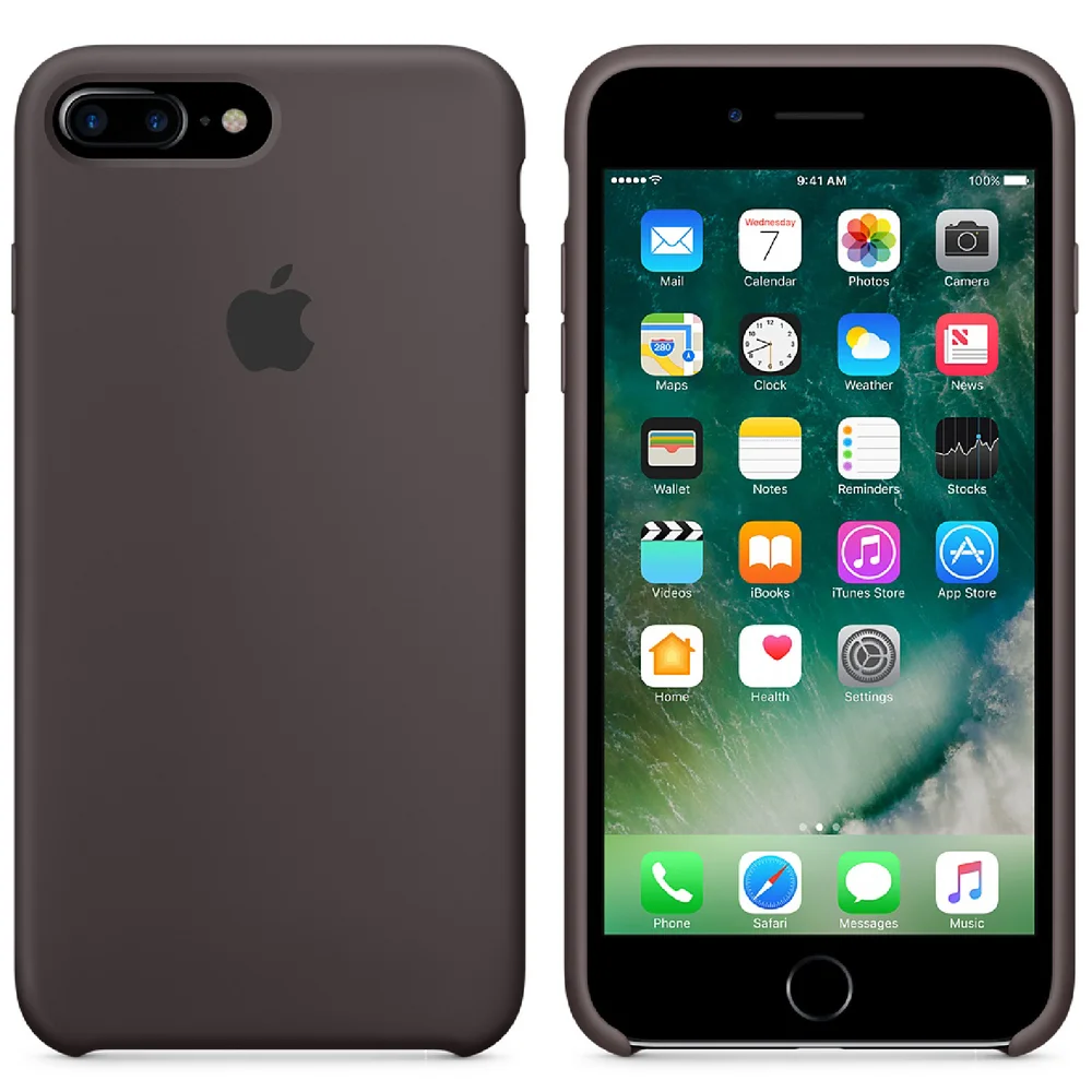 Apple iPhone 7 Plus Silicone Case - Cocoa Image 1