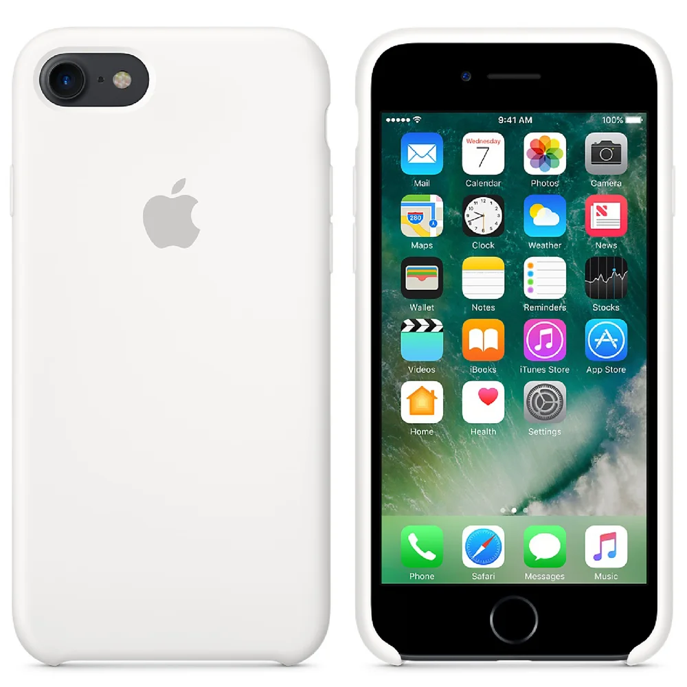 Apple iPhone 7 Silicone Case - White Image 1