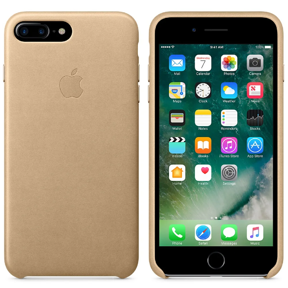 Apple iPhone 7 Plus Leather Case - Tan Image 1