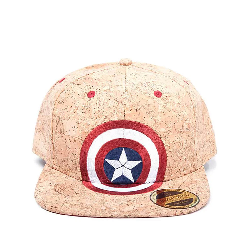 Marvel Captain America: Civil War Shield Logo Snapback Cap - Cork Image 1