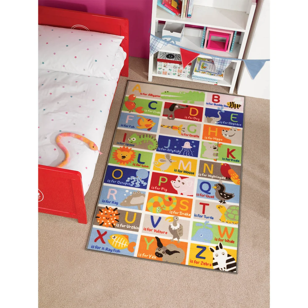 Flair Matrix Kiddy Rug - Abc Multi (100X160) Image 1