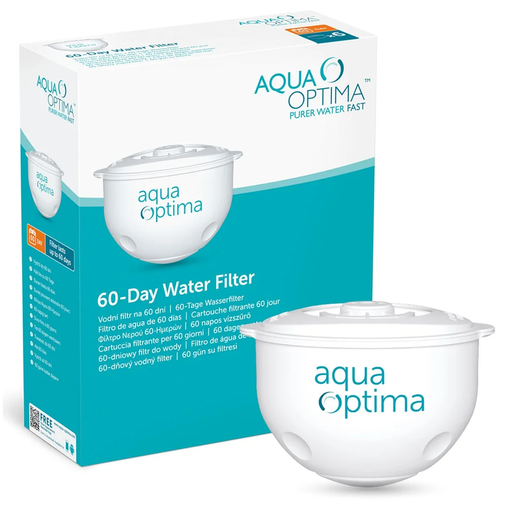 Aqua Optima 6 x 60 Day Original Water Filter Cartridges (12 Month Pack) Image 1