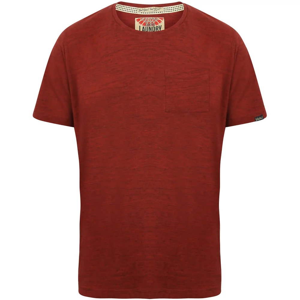 Tokyo Laundry Men's Textured Grotto T-Shirt - Oxblood Red - S - Burgundy Image 1
