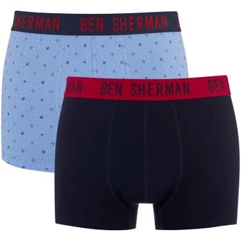 Ben Sherman Men's Douglas 2 Pack Boxers - Blue/Navy