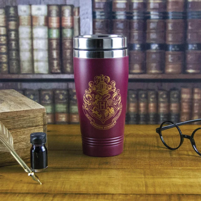 Harry Potter Hogwarts Travel Mug - Burgundy