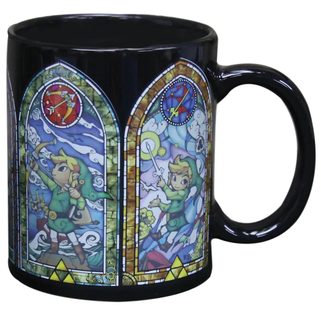 The Legend of Zelda: Wind Waker Link's Heat Changing Mug - Black