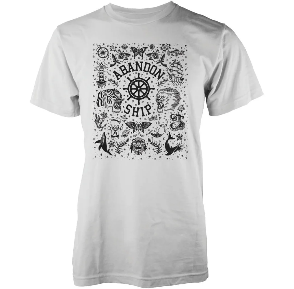 Abandon Ship Men's Wall Flash T-Shirt - White - S - White Image 1