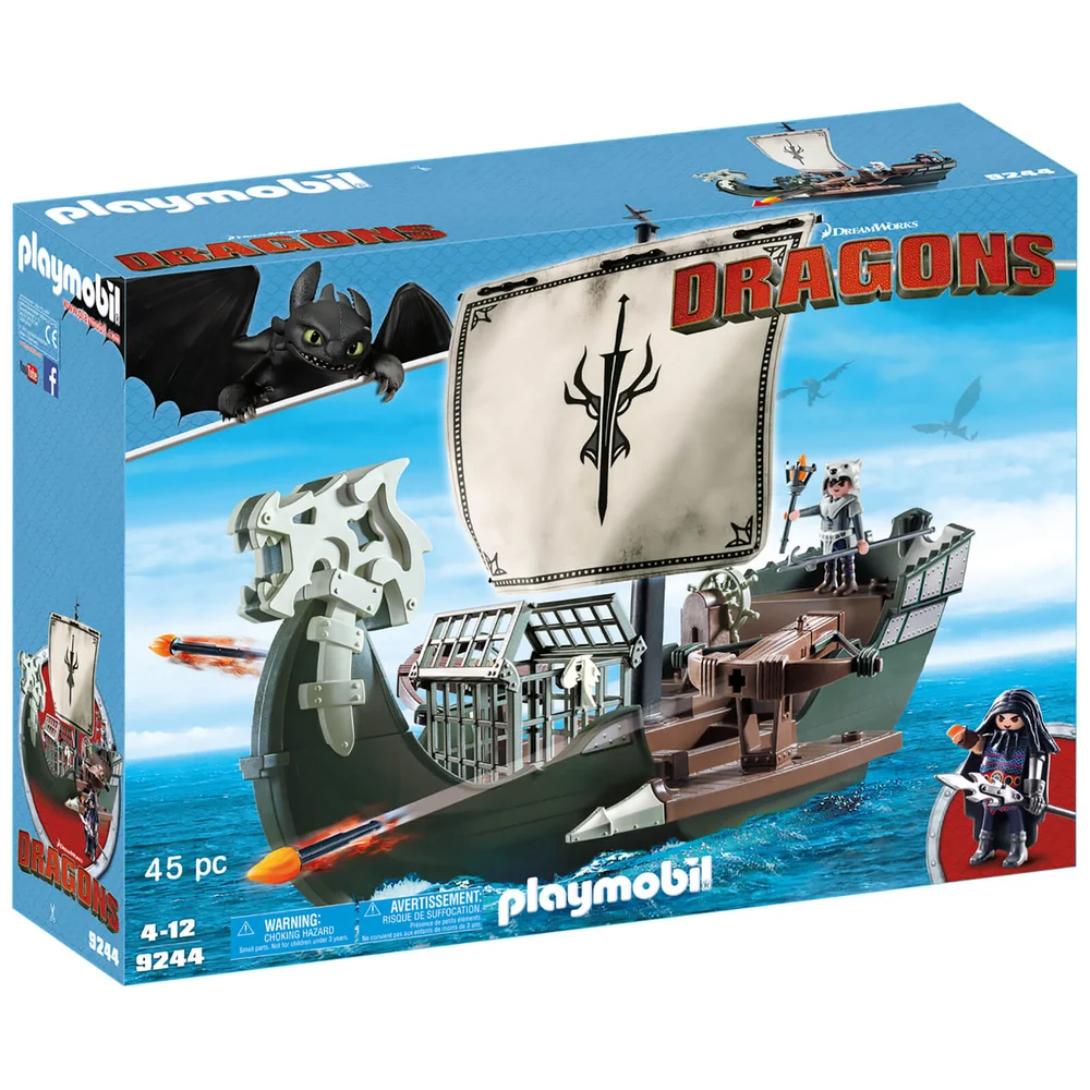 Playmobil How to Train Your Dragon: Ship with Drago (9244) Image 1
