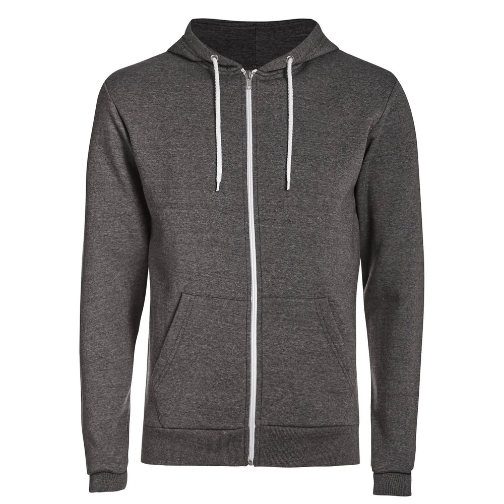 Advocate Men's Berkley Zip Through Hoody - Charcoal - S - Grey Image 1