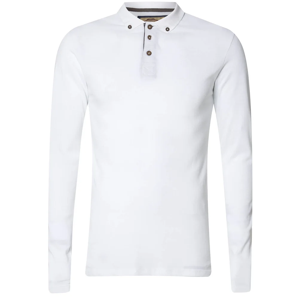 Advocate Men's Ralling Long Sleeve Polo Shirt - White - S - White Image 1