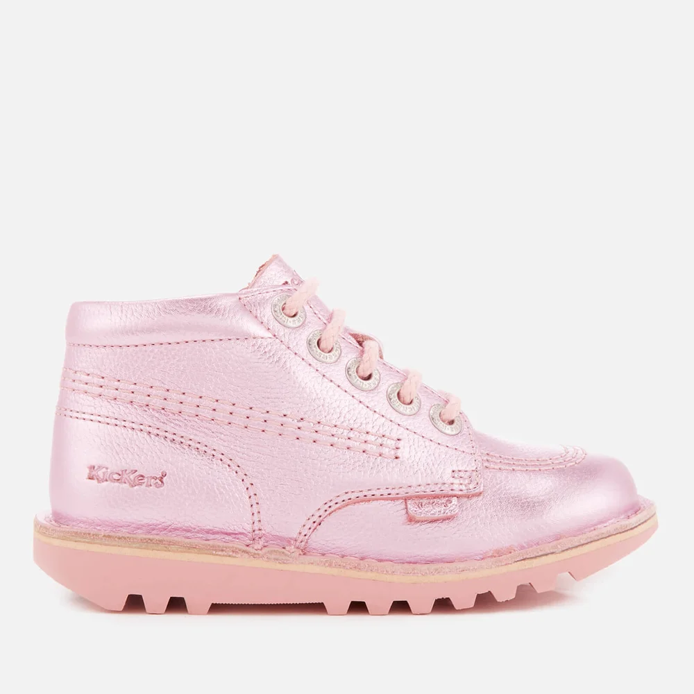 Kickers Kids' Kick Hi Patent Boots - Pink - 7 Image 1