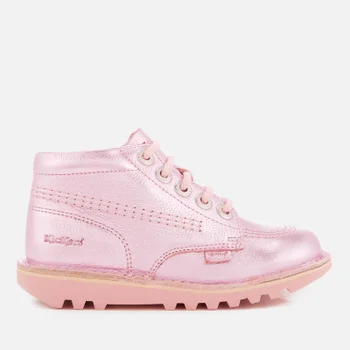 Kickers Kids' Kick Hi Patent Boots - Pink