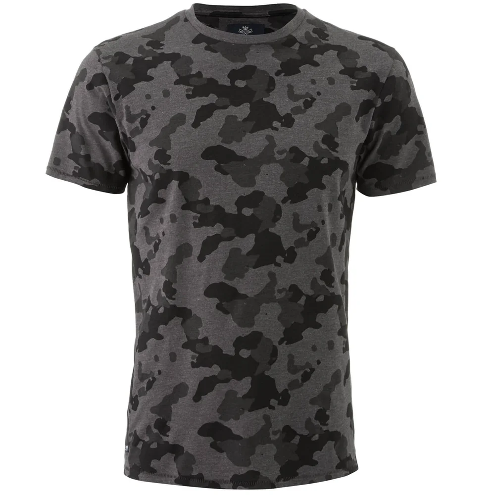 Threadbare Men's Felton Camo T-Shirt - Charcoal - S - Grey Image 1