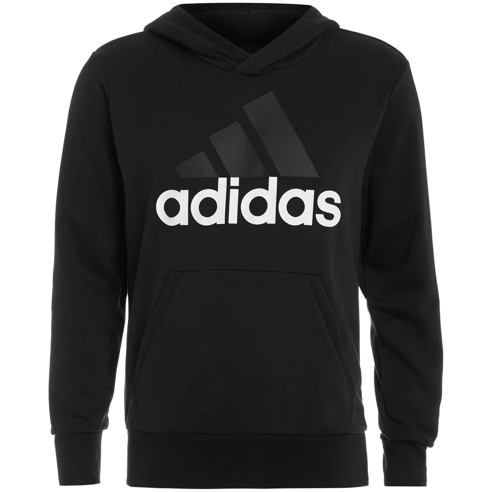 adidas Men's Essential Big Logo Hoody - Black - S - Black Image 1