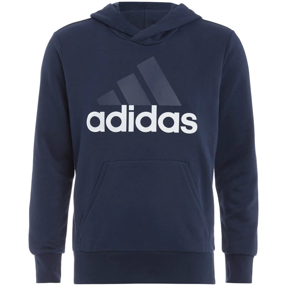 adidas Men's Essential Big Logo Hoody - Navy - S - Blue Image 1