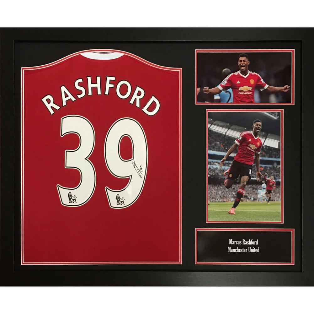 Marcus Rashford Signed and Framed Manchester United Shirt Image 1