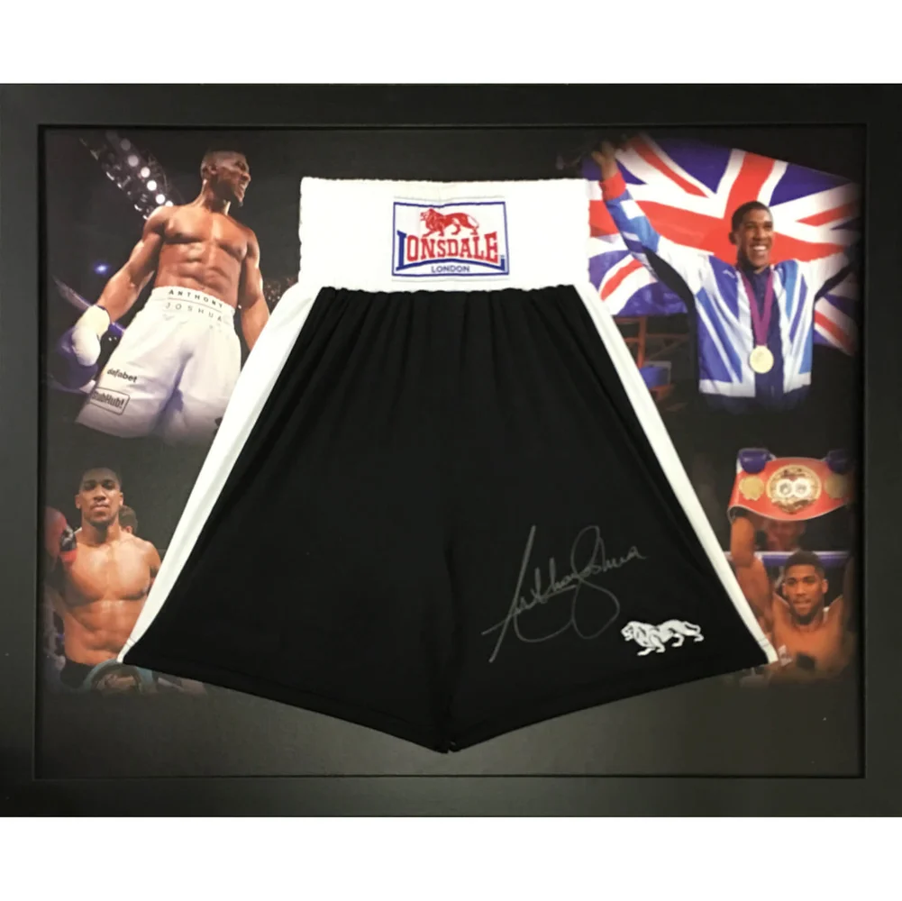 Anthony Joshua Signed and Framed Shorts Image 1