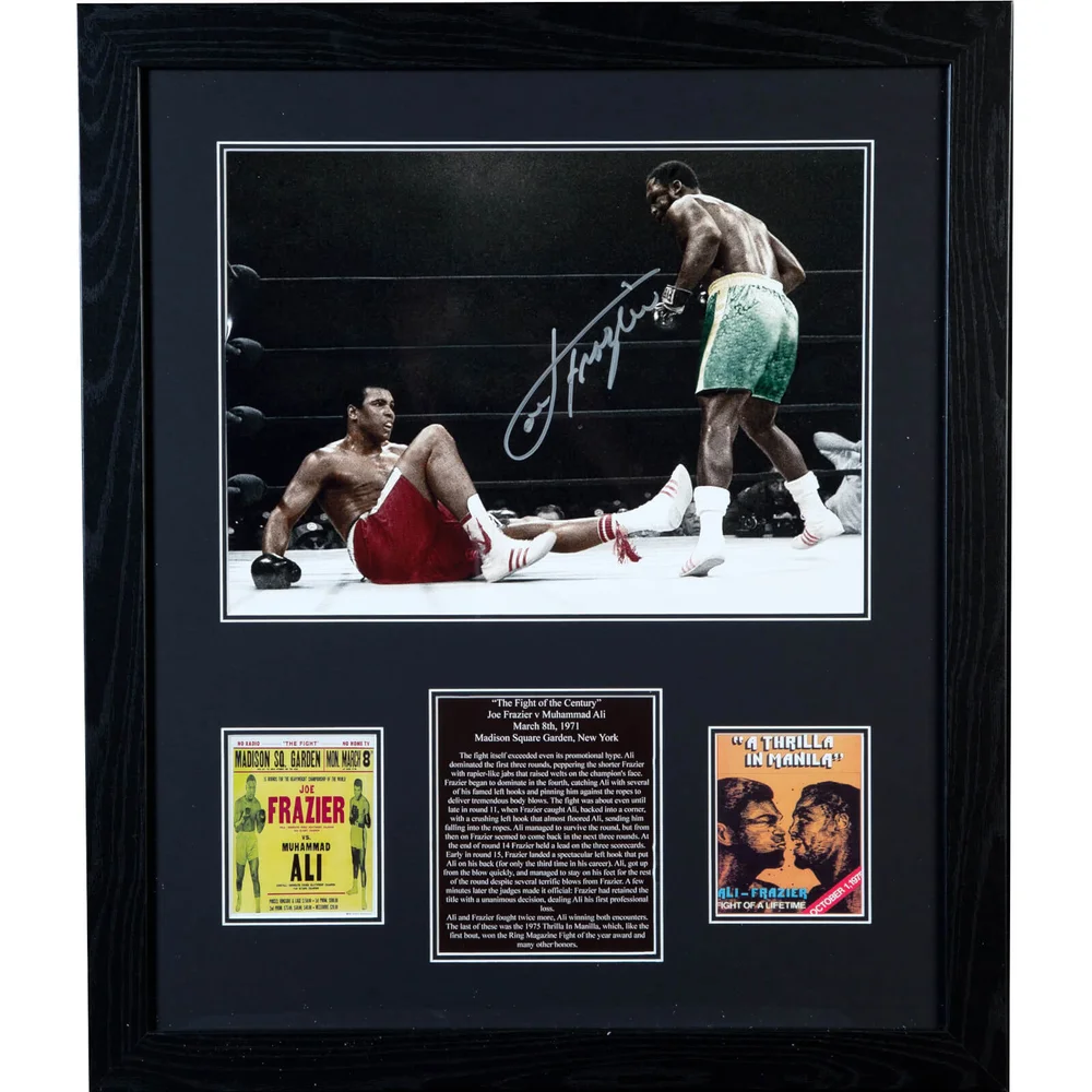 Joe Frazier Signed and Framed 16 x 12 Photograph Image 1