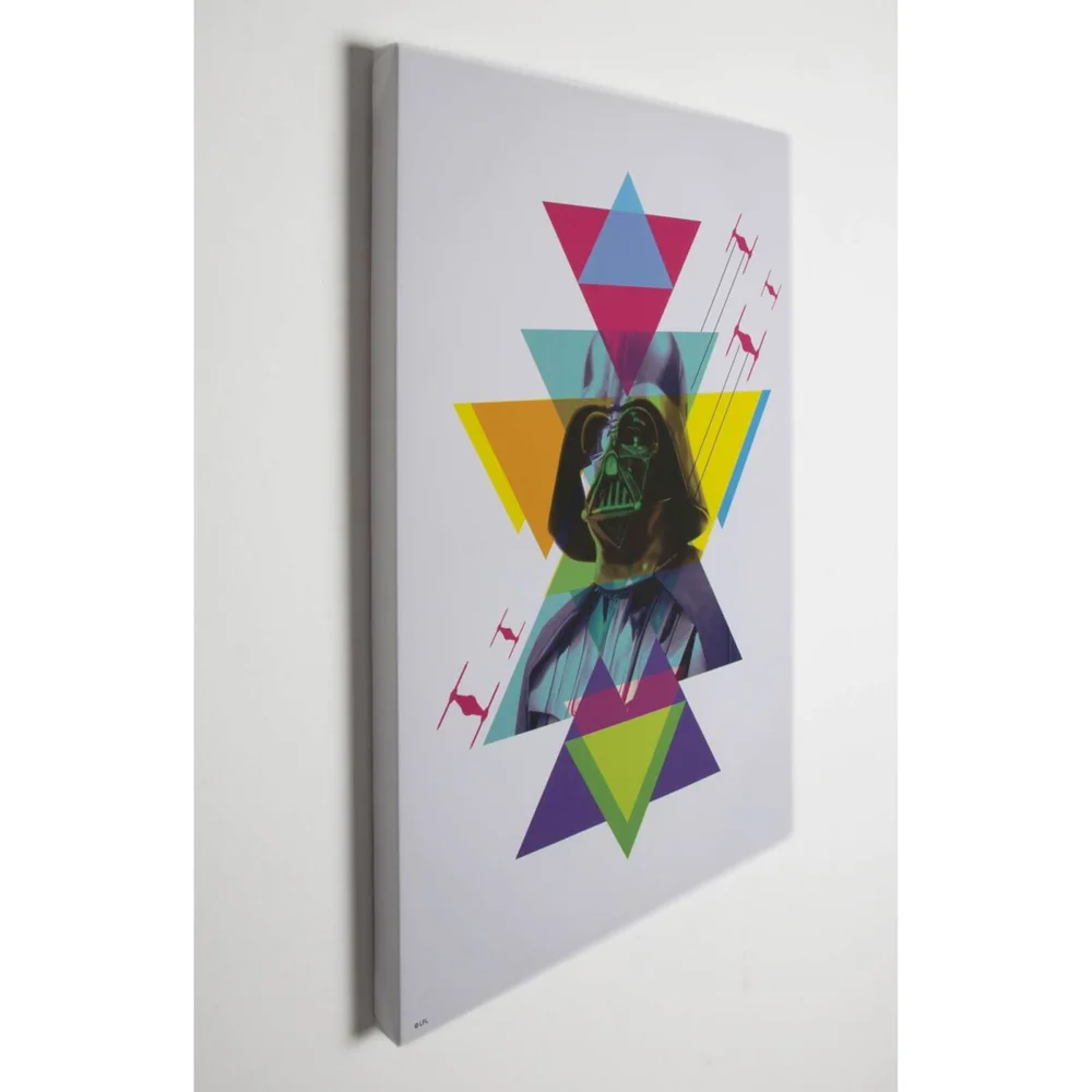 Star Wars Abstract Neon Darth Vader Printed Canvas Wall Art Image 1