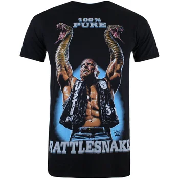WWE Men's Stone Cold Rattlesnake T-Shirt - Black