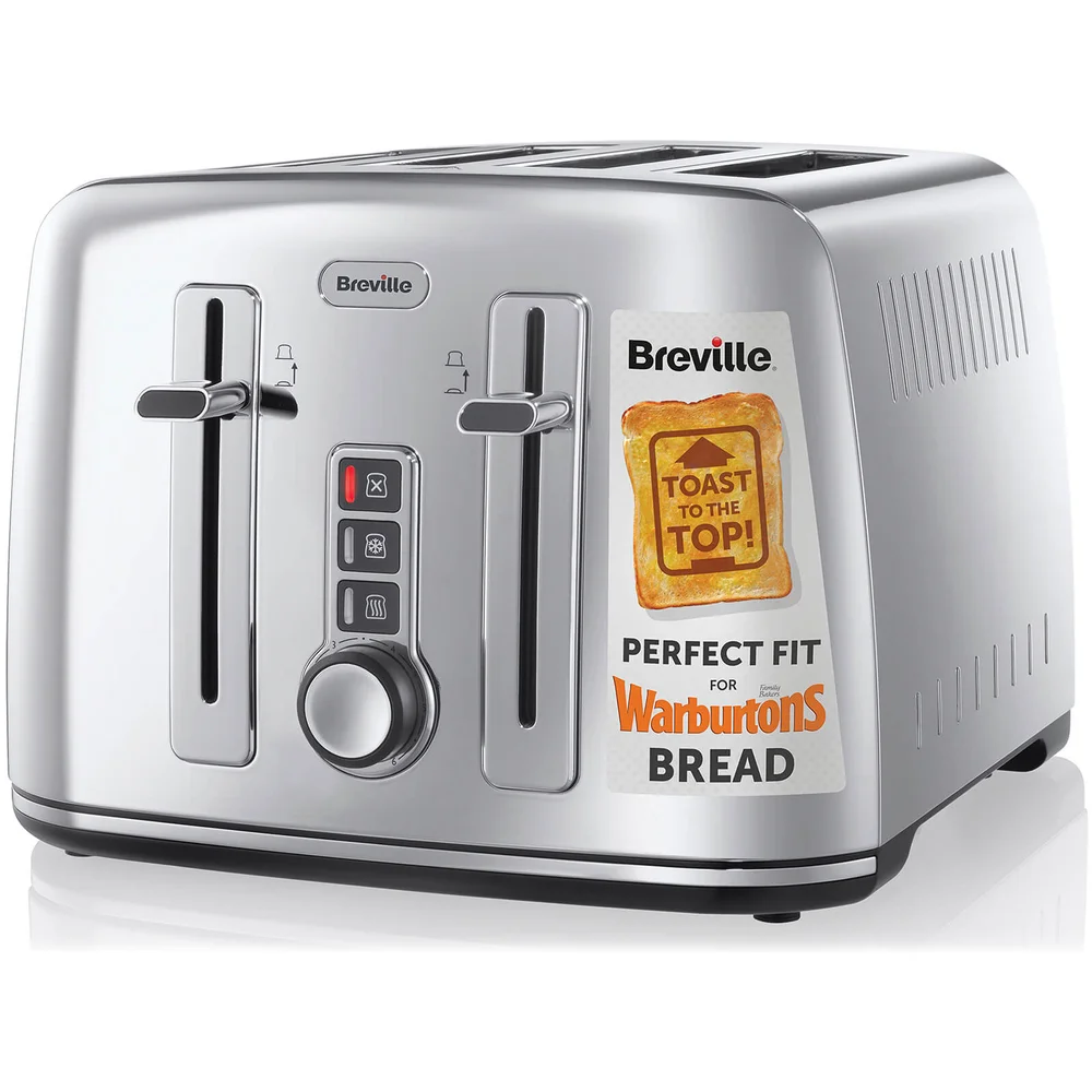Breville The Perfect Fit for Warburtons VTT571 4-Slice Toaster - Stainless Steel Image 1